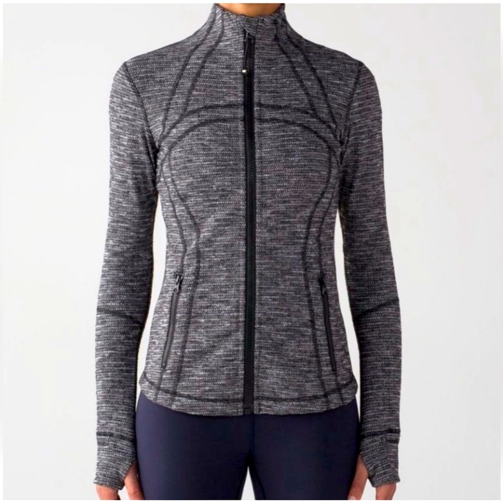Lululemon Define Jacket Coco Pique Black White